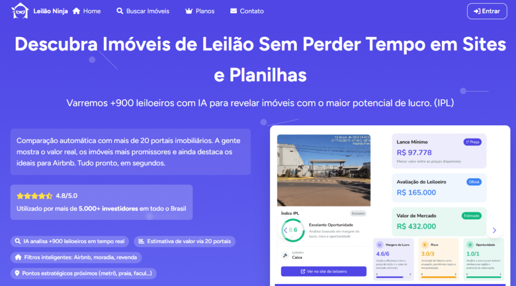 Leilão Ninja: Como a Inteligência Artificial Está Revolucionando os Investimentos em Leilões de Imóveis no Brasil