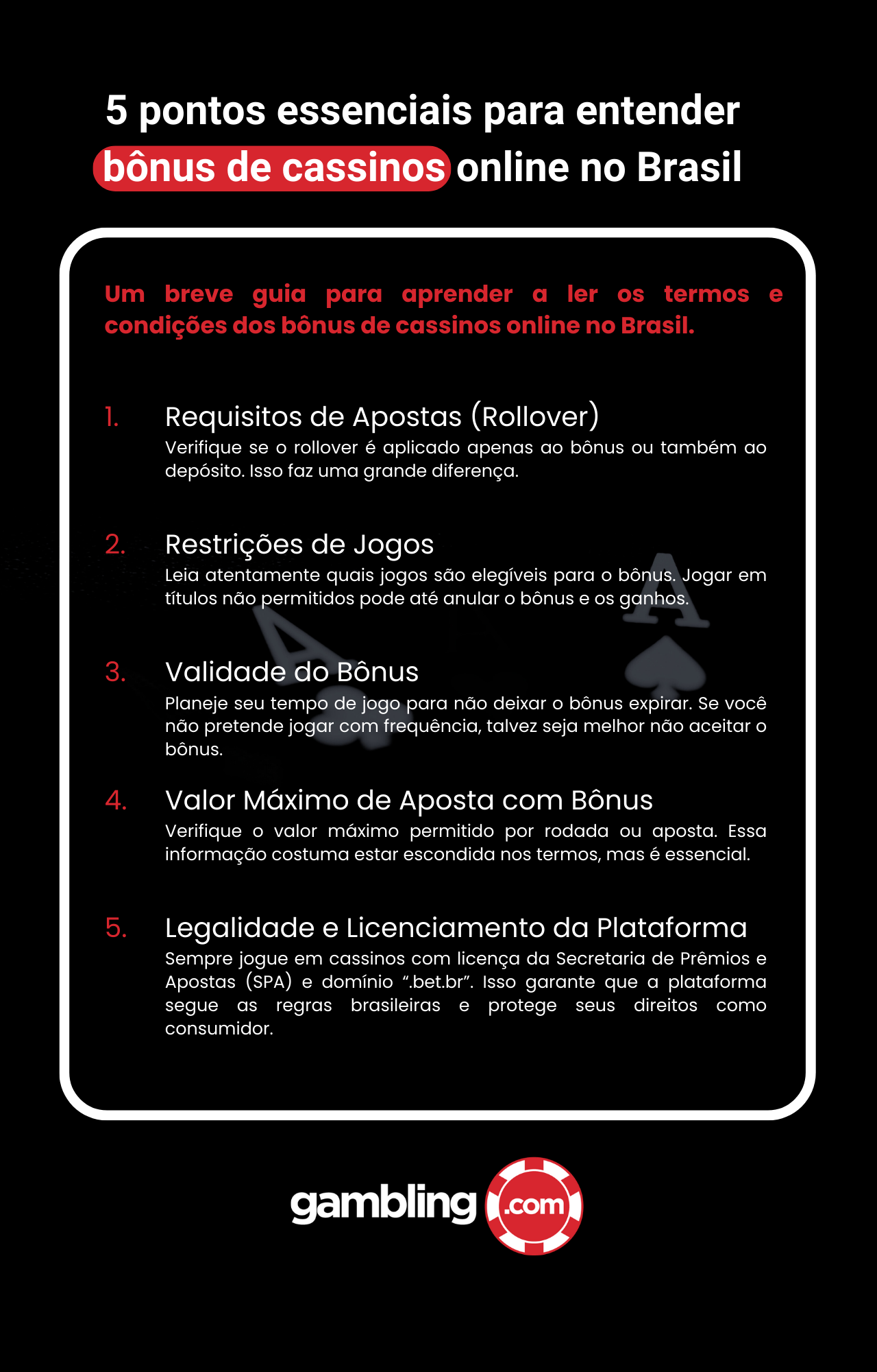 5 pontos essenciais para entender bônus de cassinos online no Brasil